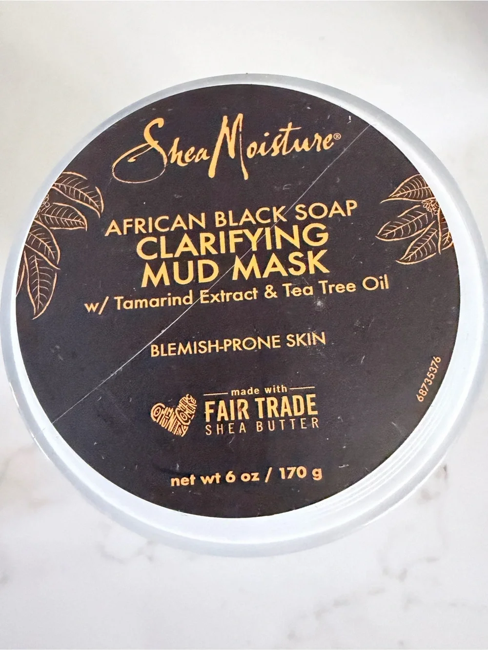 Shea Moisture African Black Soap Clarifying Mud Mask — Black